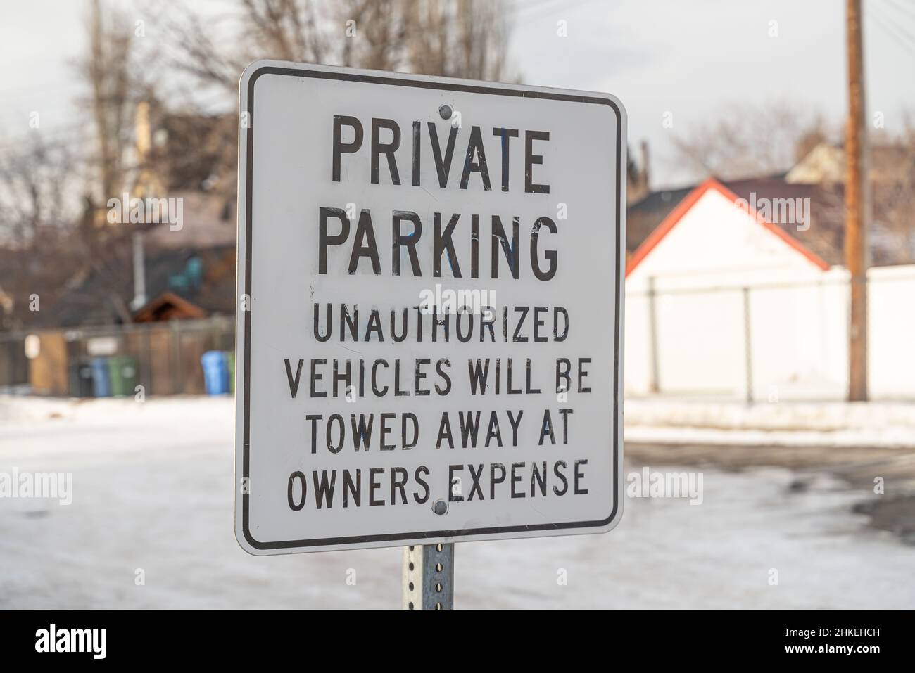 Private parking sign outside in parking lot Stock Photo - Alamy - Private Parking Spots For Sale
