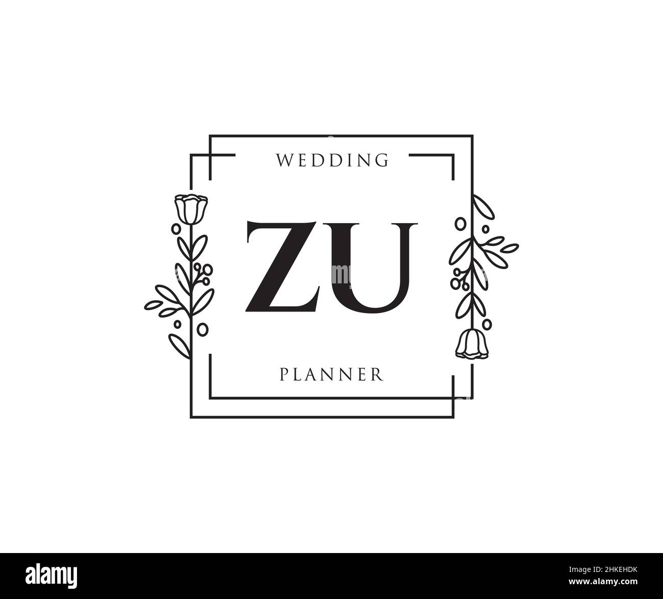ZU feminine logo. Usable for Nature, Salon, Spa, Cosmetic and Beauty ...