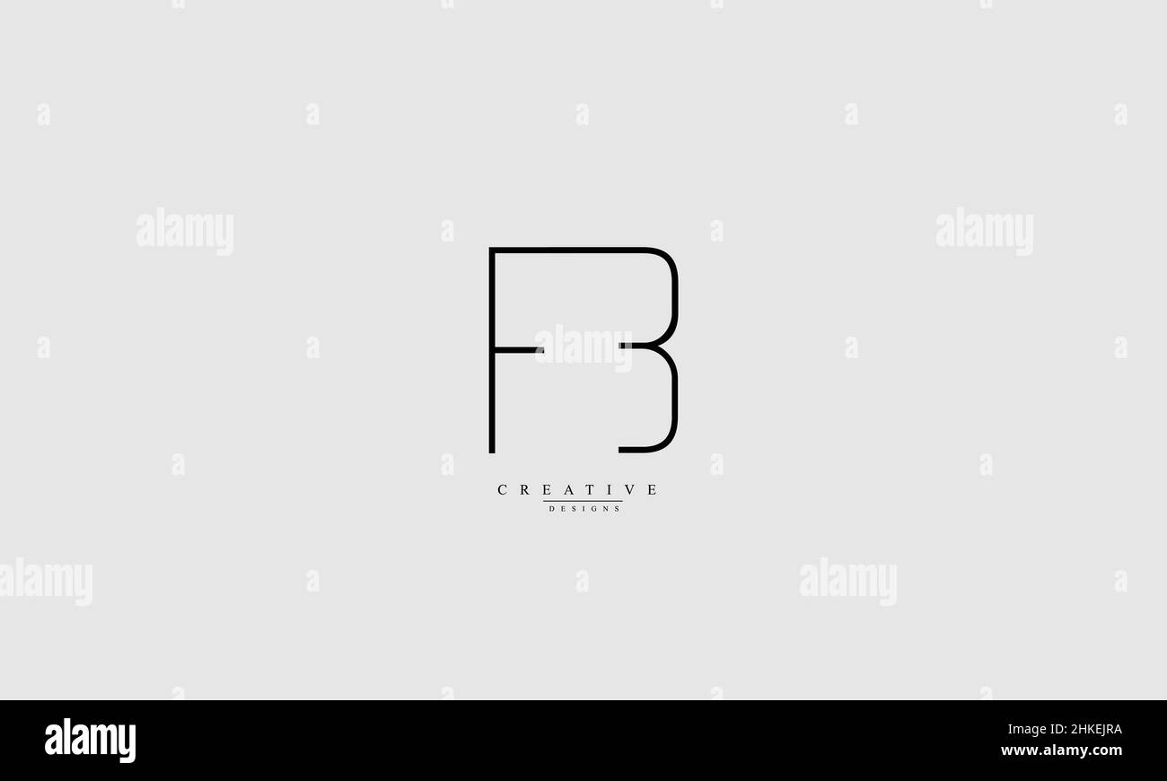 FB BF F B Alphabet letters Initials Monogram logo Stock Vector