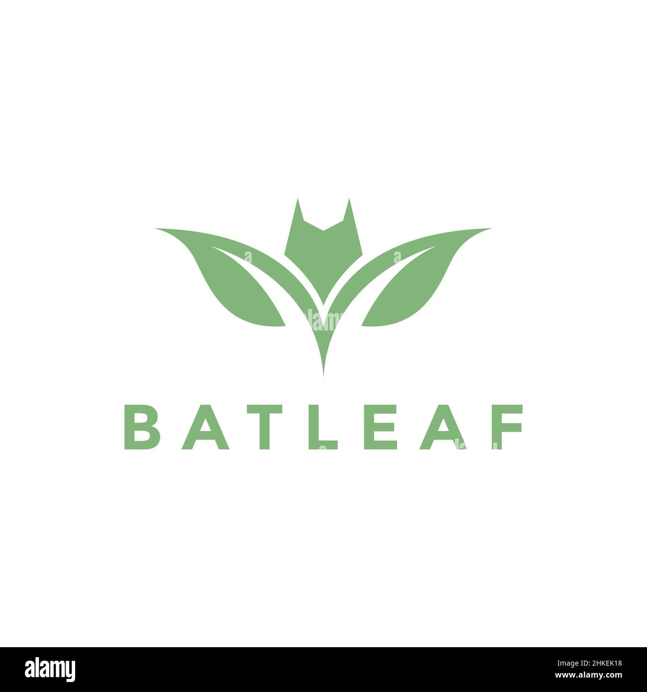 animal bat leaf logo design, vector graphic symbol icon illustration creative idea Stock Vector