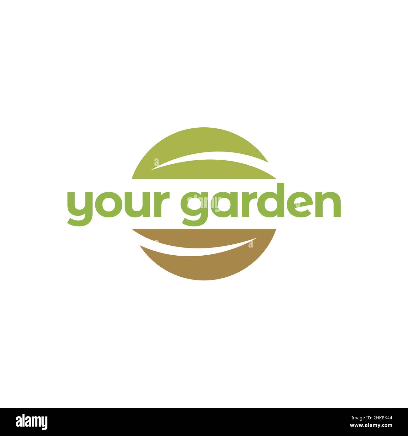 yin yang circle leaf garden green logo design, vector graphic symbol ...