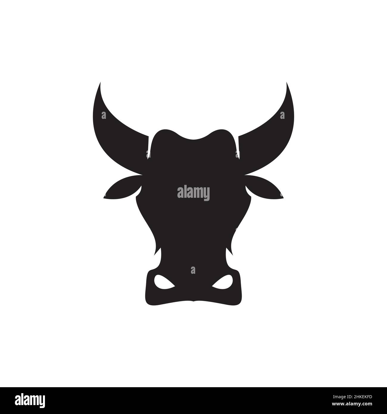 silhouette black cow head logo design, vector graphic symbol icon ...