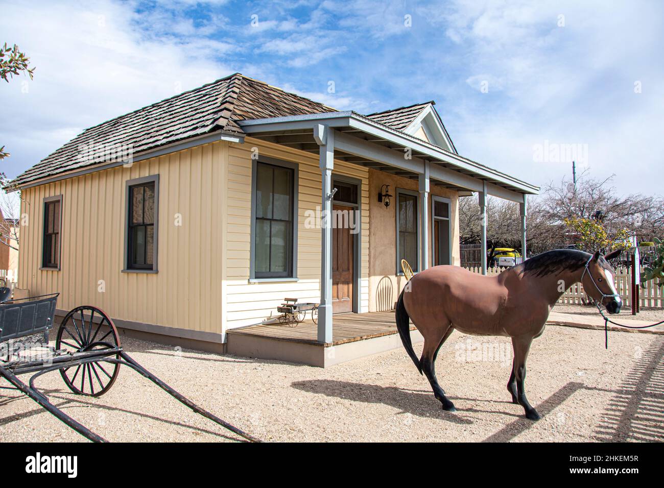 The original house in Tucson, Arizona where Wyatt Earp lived Stock