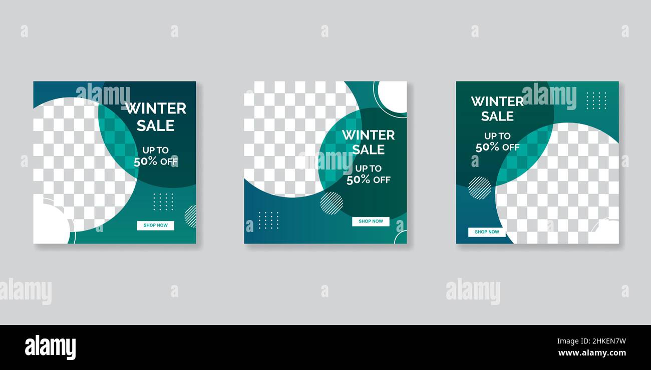 Modern promotion square web banner for social media mobile apps Stock ...