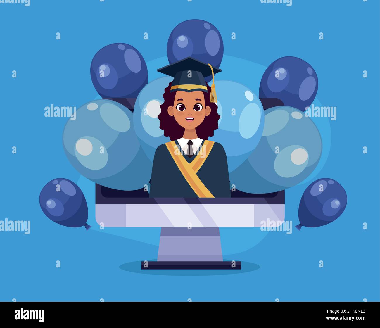 Female graduate hats Stock Vector Images - Alamy