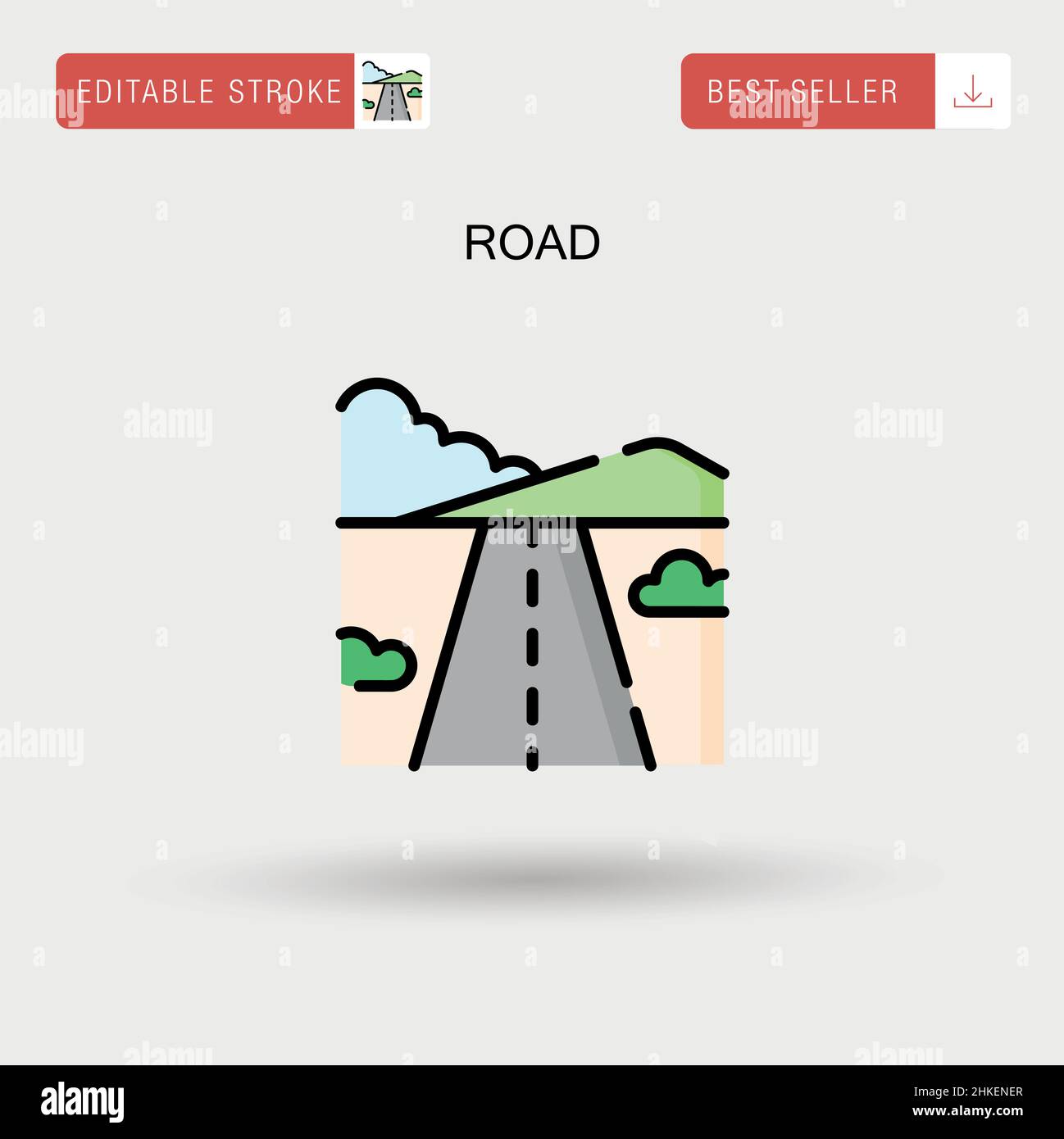 Road Simple vector icon Stock Vector Image & Art - Alamy