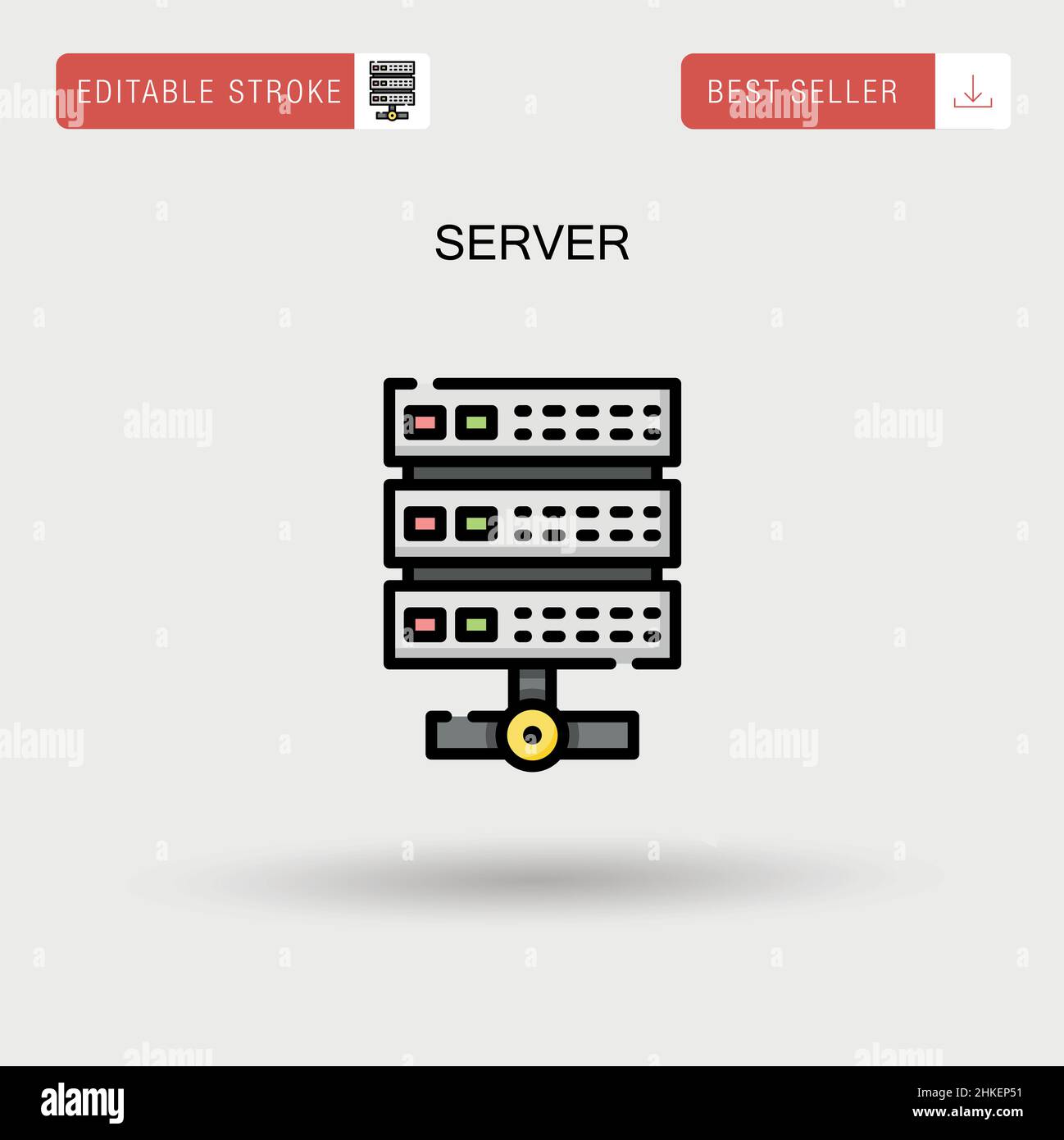 Server Simple vector icon Stock Vector Image & Art - Alamy