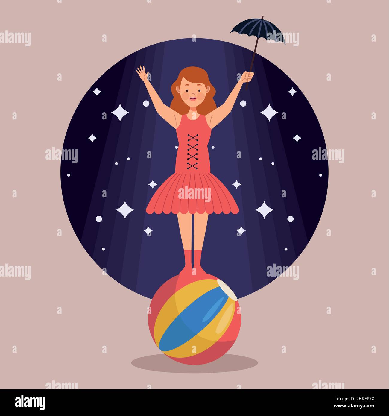 circus dancer in balloon Stock Vector Image & Art - Alamy