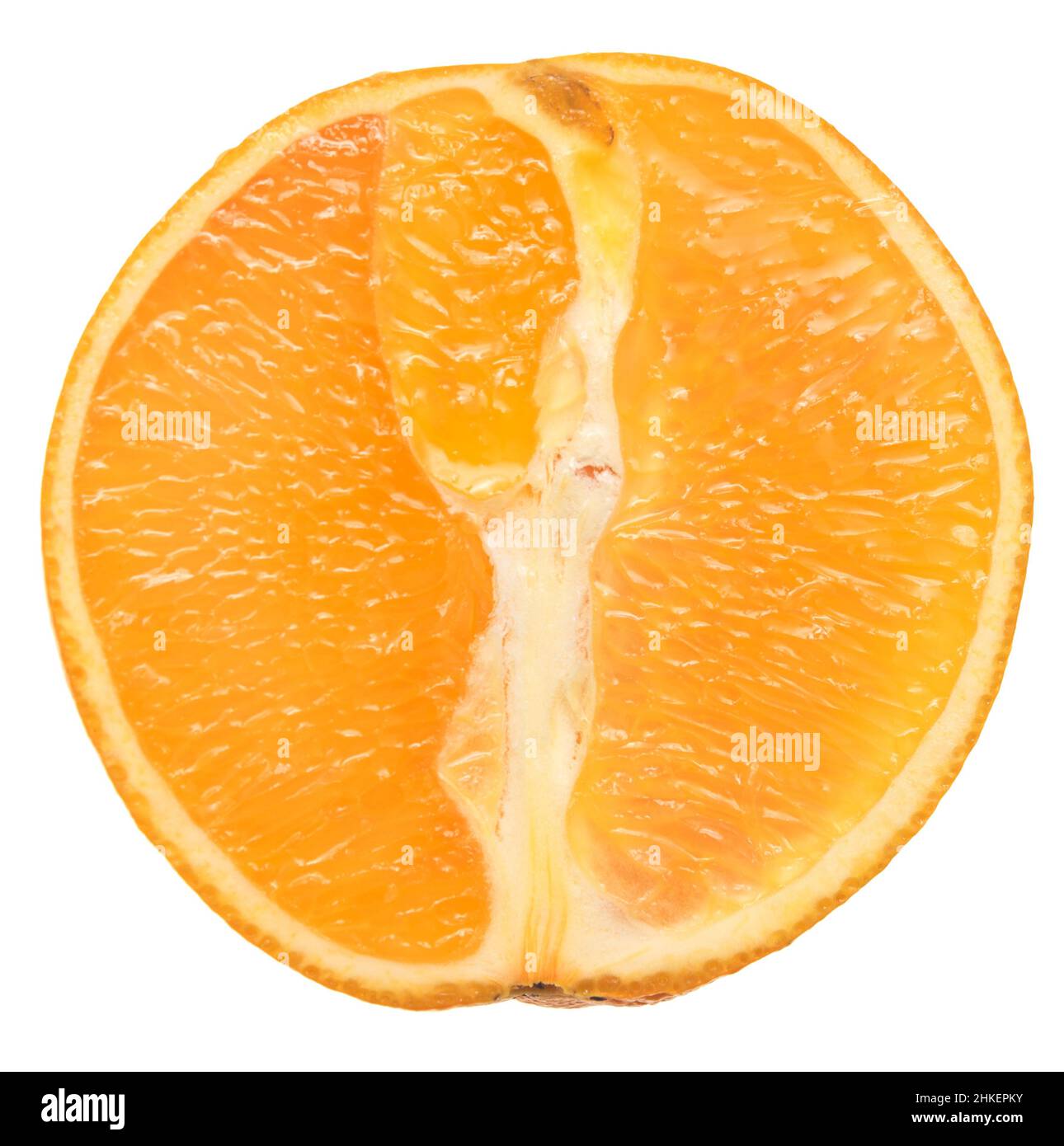 Slice of orange isolated on white background Stock Photo - Alamy