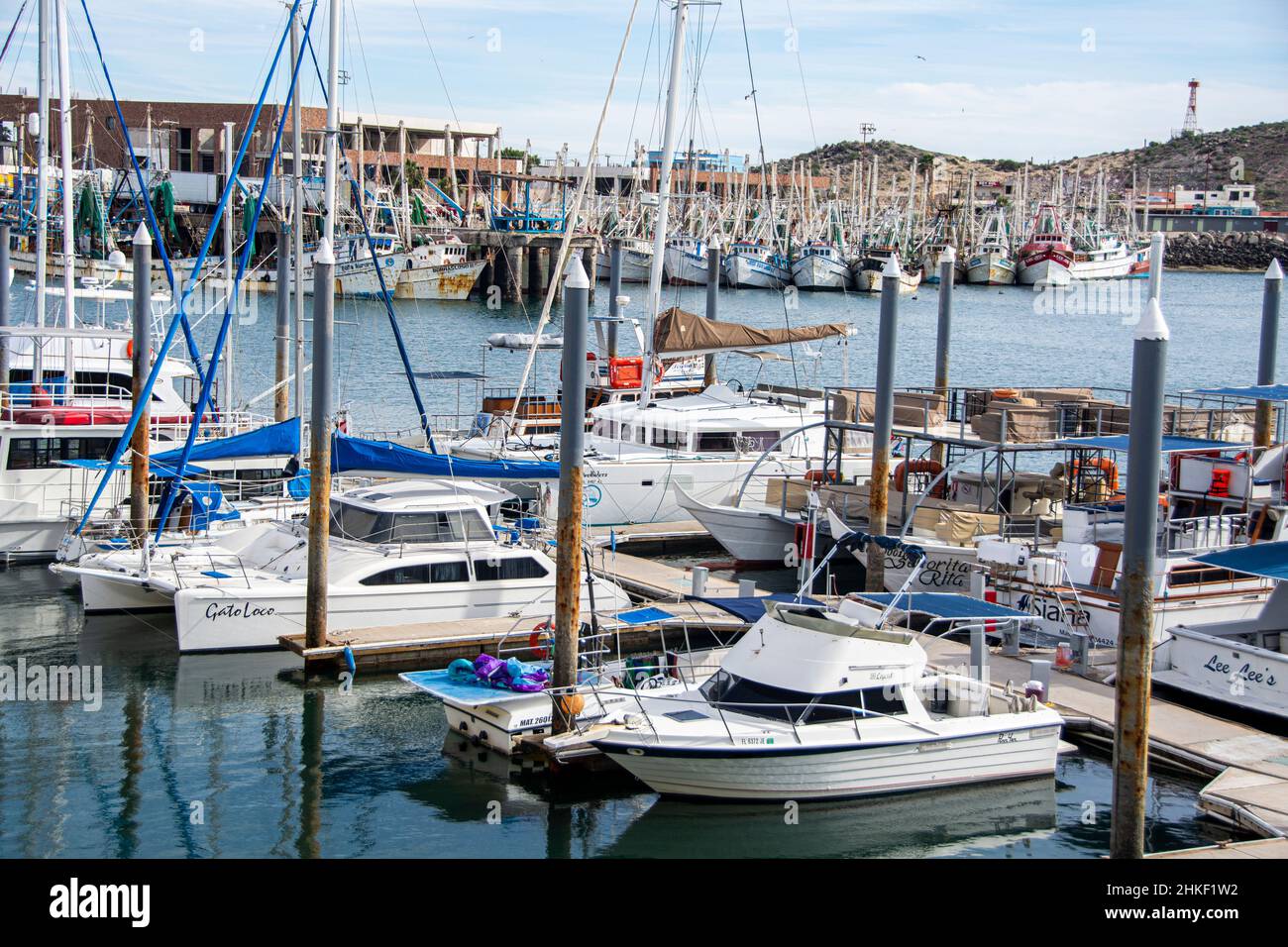 The Port of Puerto Penasco in the city of the same name, Mexico Stock