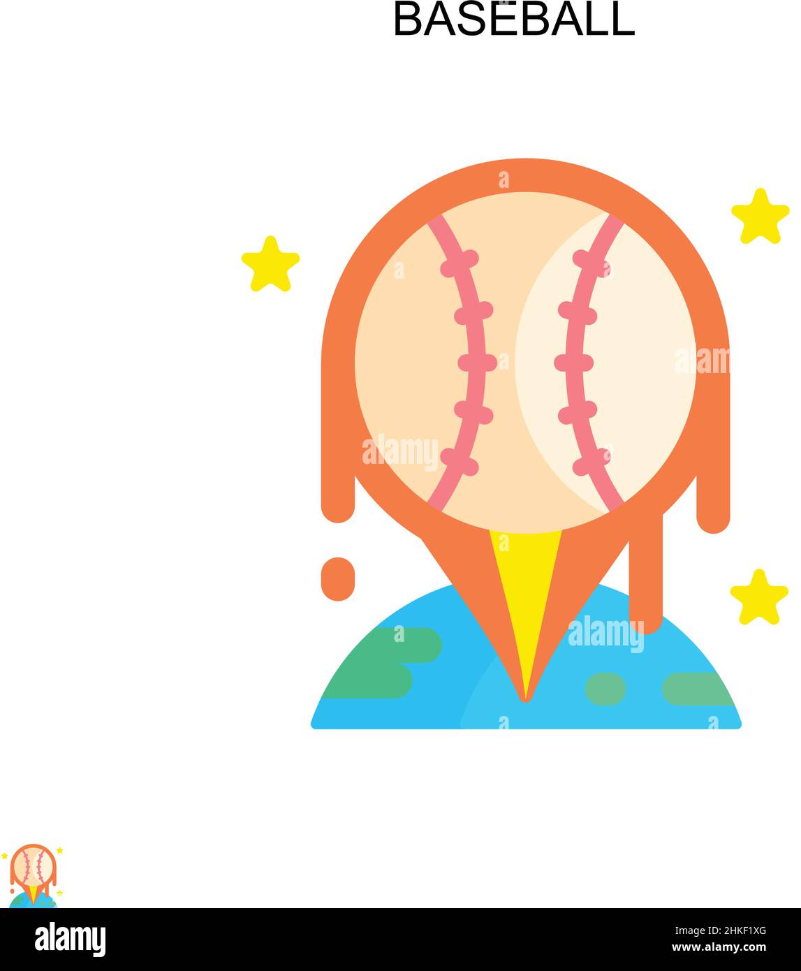 Baseball Simple vector icon. Illustration symbol design template for ...