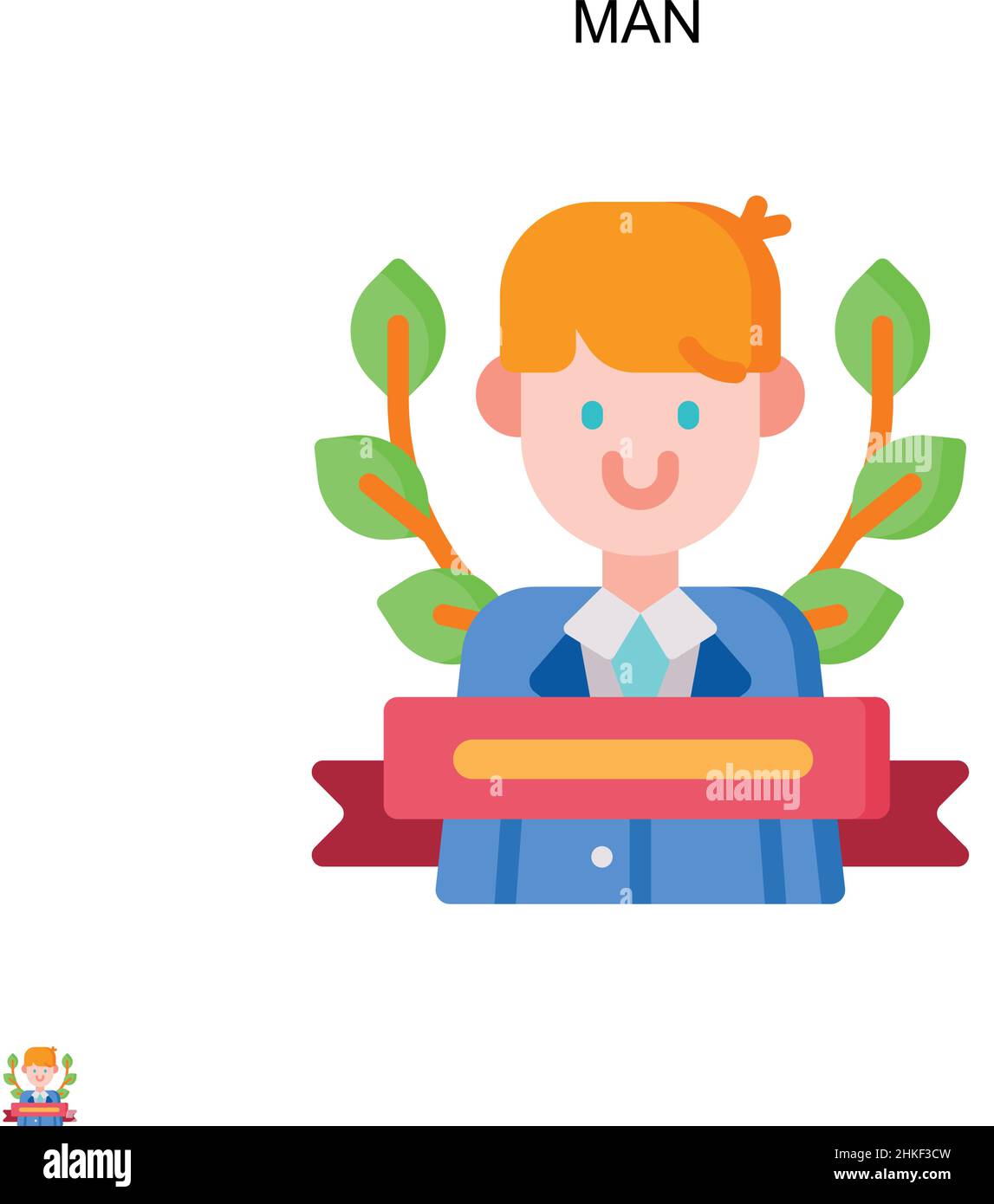 Man Simple vector icon. Illustration symbol design template for web ...
