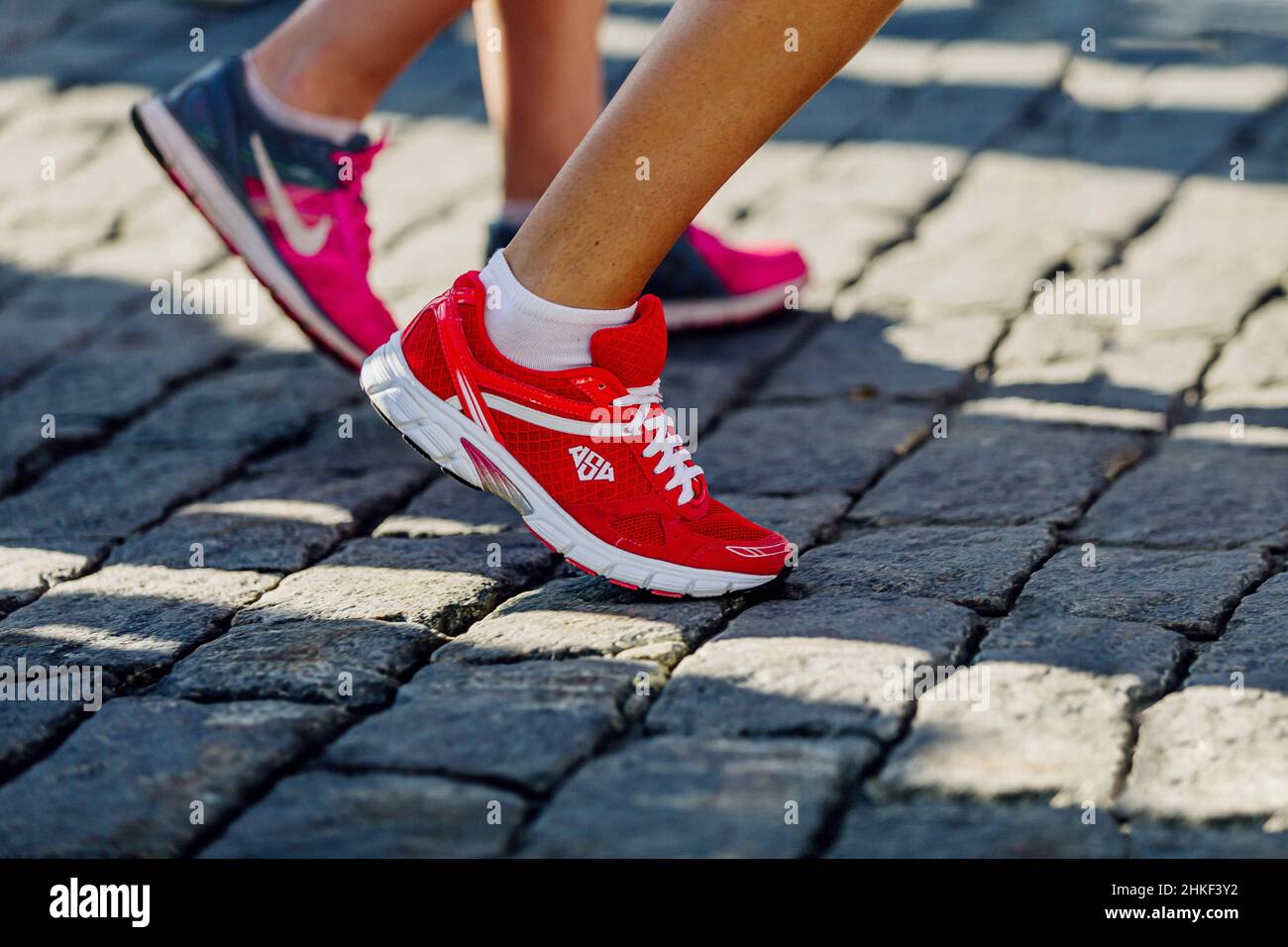 Woman in nike shoes hi-res stock photography and images - Alamy