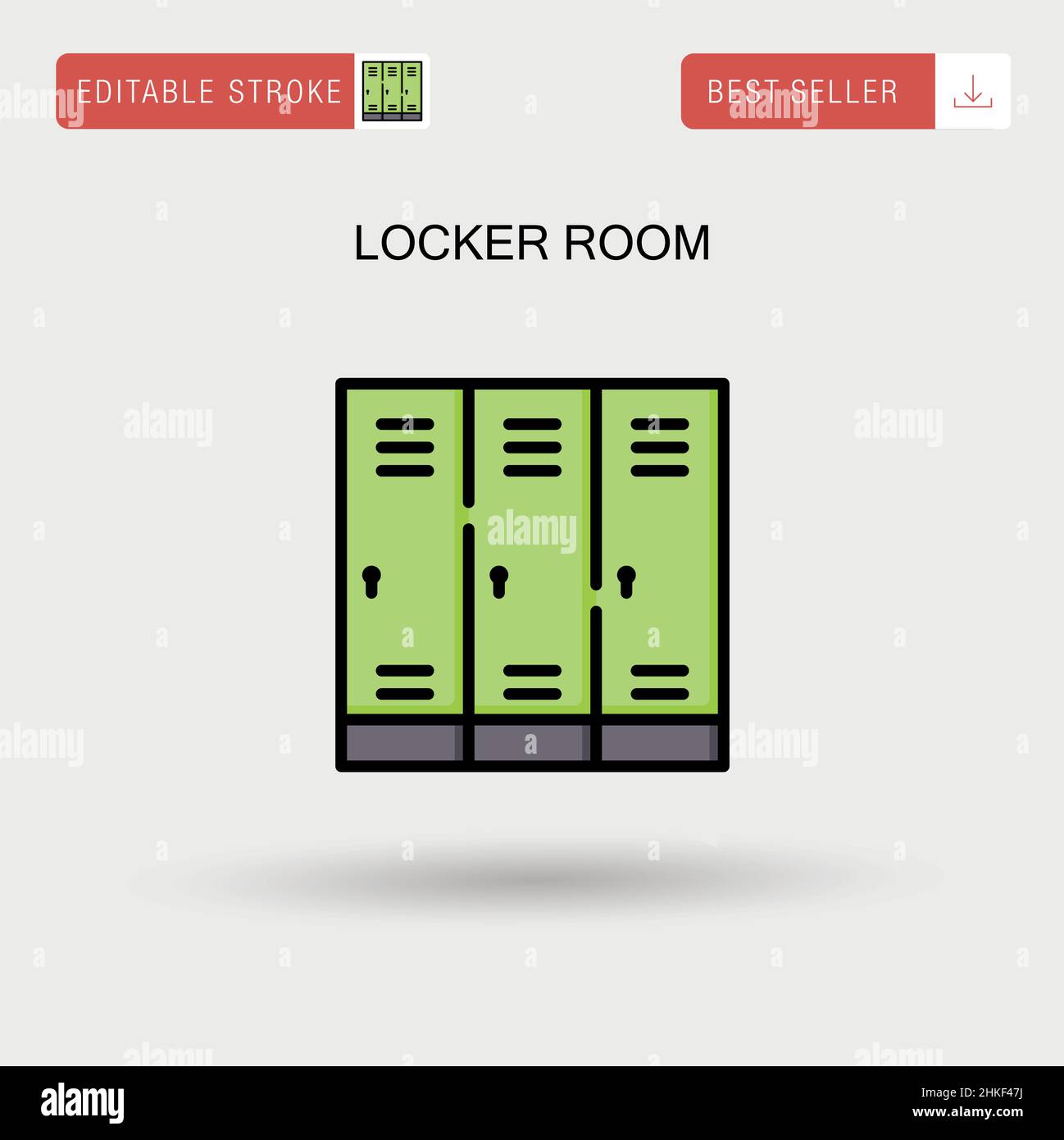 Locker room Simple vector icon. Stock Vector