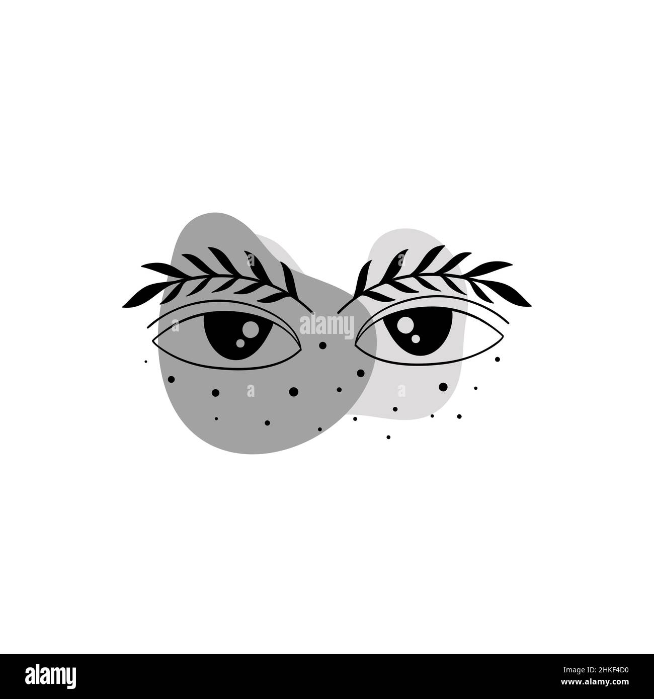 Evil eye authentic sign.Astrology boho witch symbol amulet.Sacred