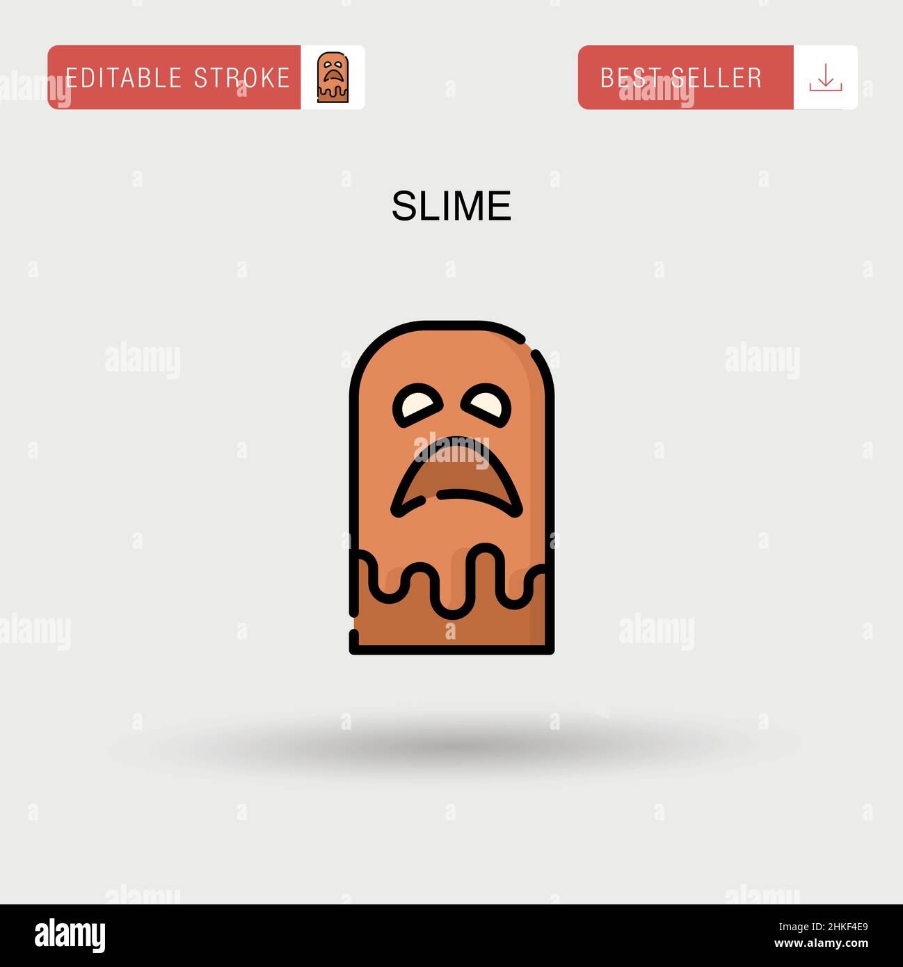 Slime Simple vector icon. Stock Vector