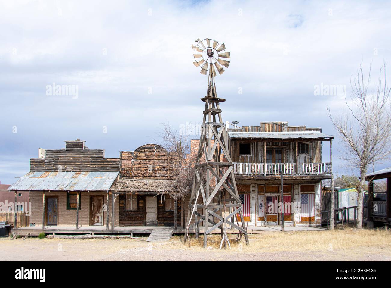 Old, western buildings in the city of Tombstone, Arizona. USA Stock