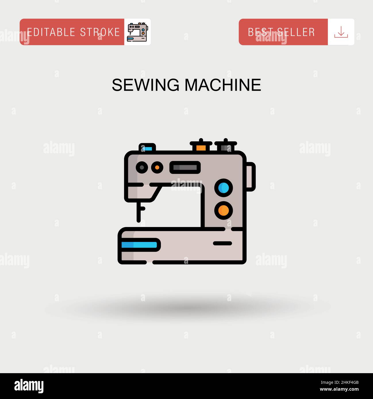 Sewing machine Simple vector icon Stock Vector Image & Art - Alamy