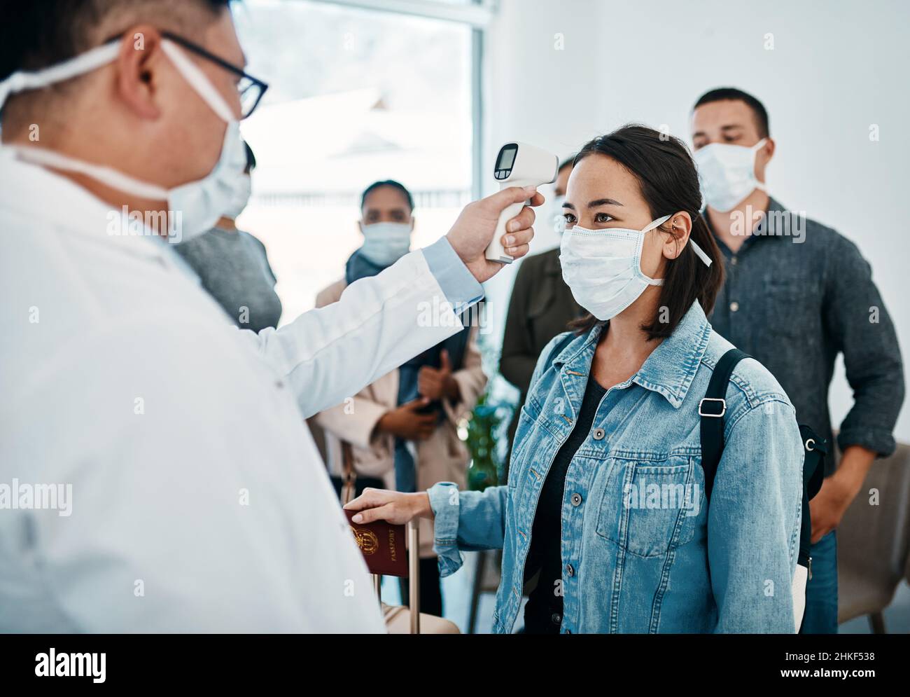 Entry depends on your temperature. Shot of a young woman getting her