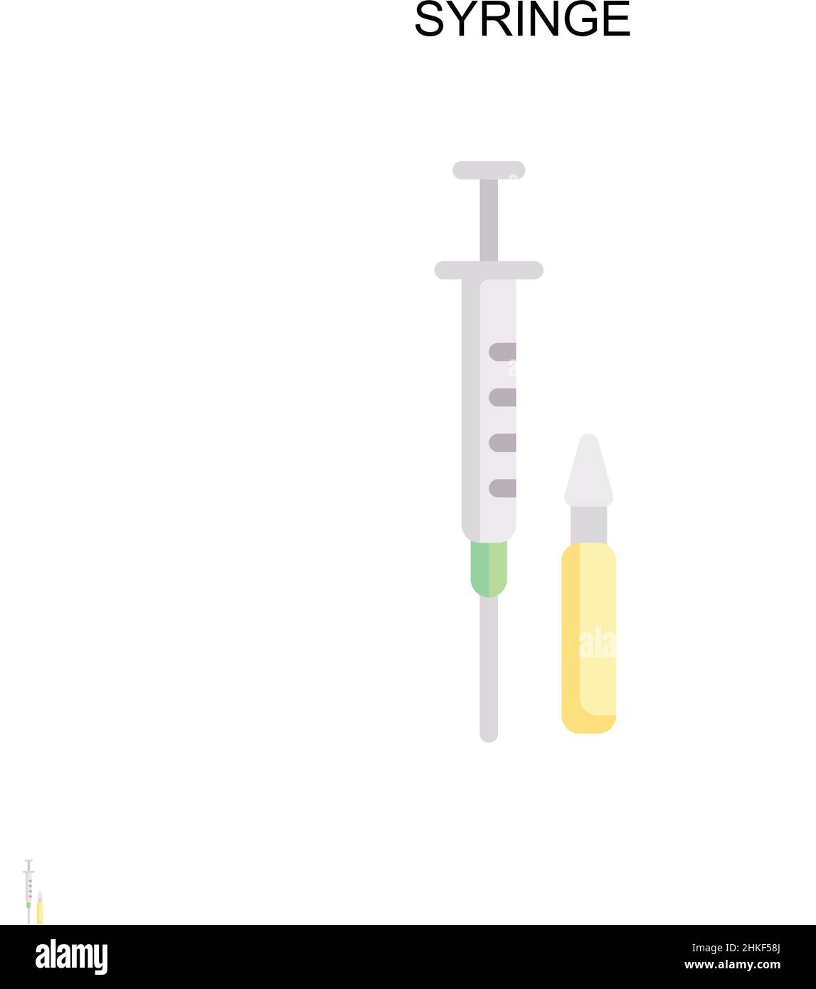 Syringe Simple vector icon. Illustration symbol design template for web ...