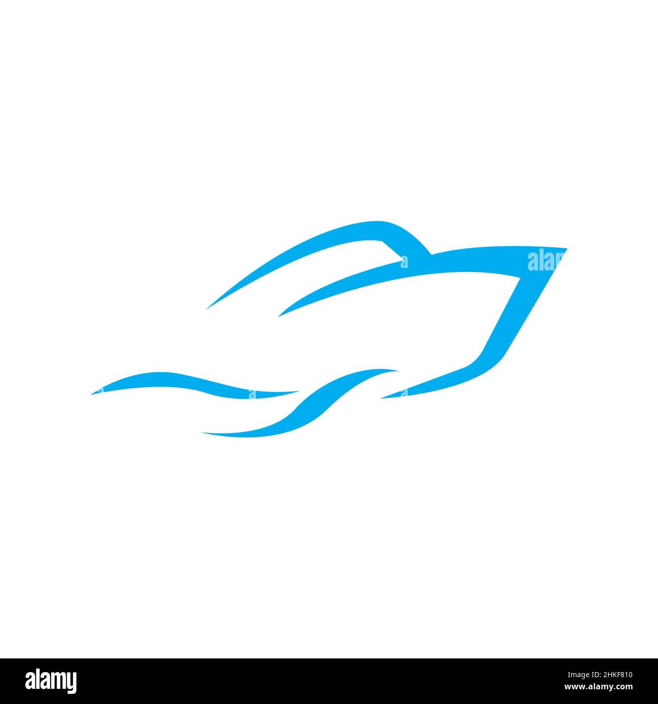 isolated blue shape jet boat logo design, vector graphic symbol icon