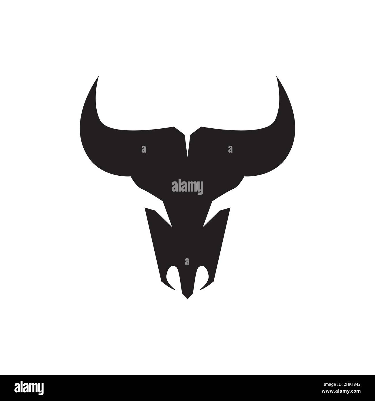 isolated black skull cow shape logo design, vector graphic symbol icon ...