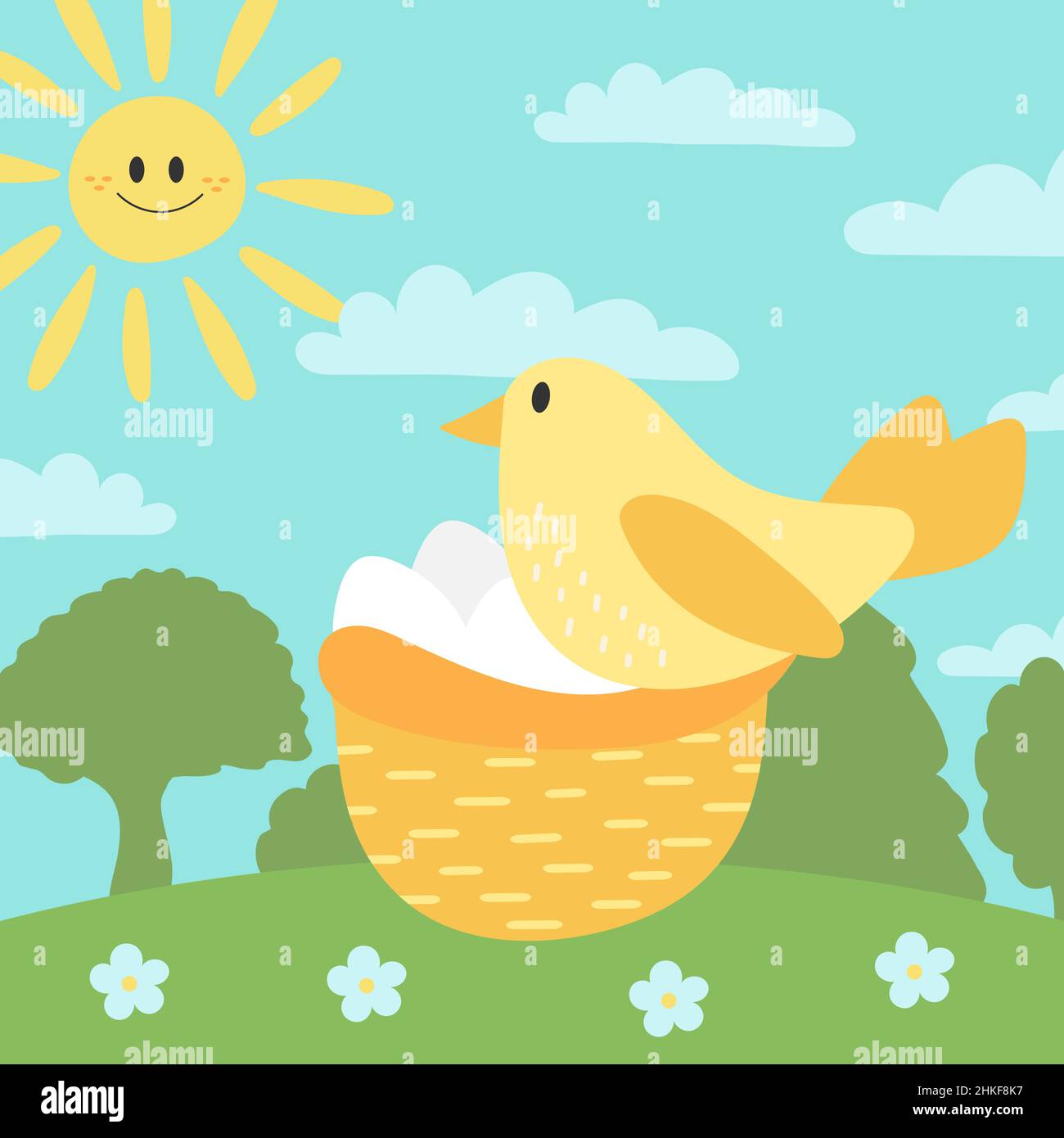 Cute Bird Nest Clipart