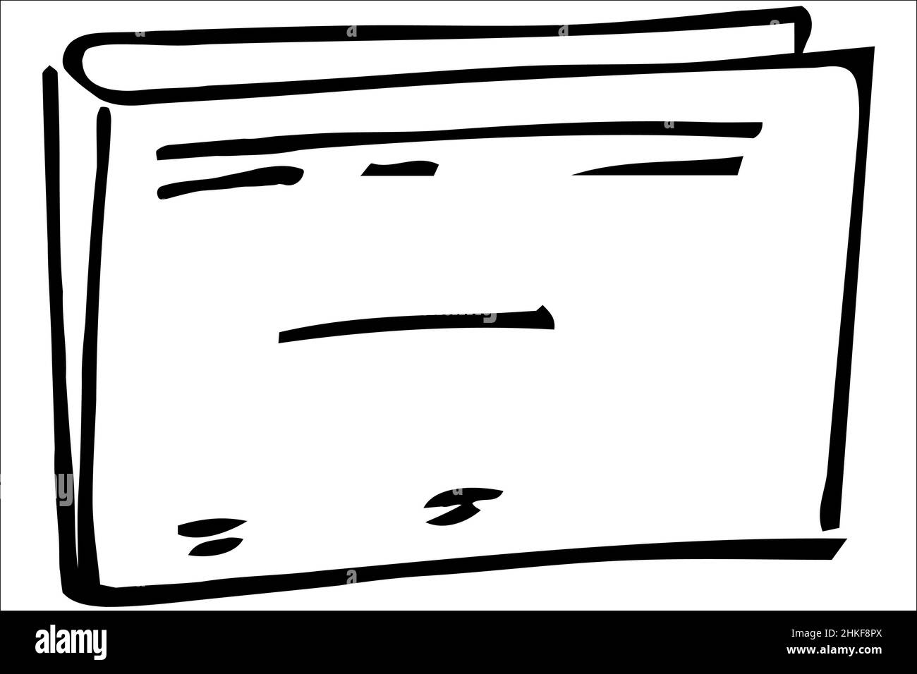 black and white vector sketch paper folder office Stock Photo - Alamy