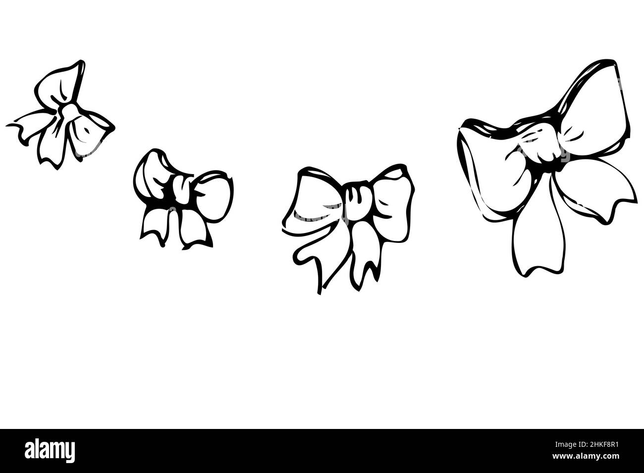 Line drawing bow tie Cut Out Stock Images & Pictures - Alamy