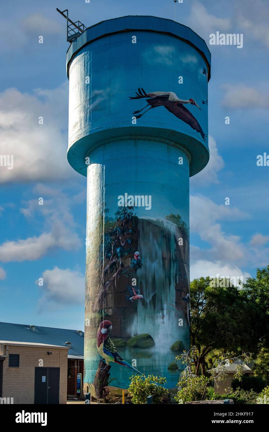 Water Tower Art, Lockhart, NSW, Australia Stock Photo Alamy