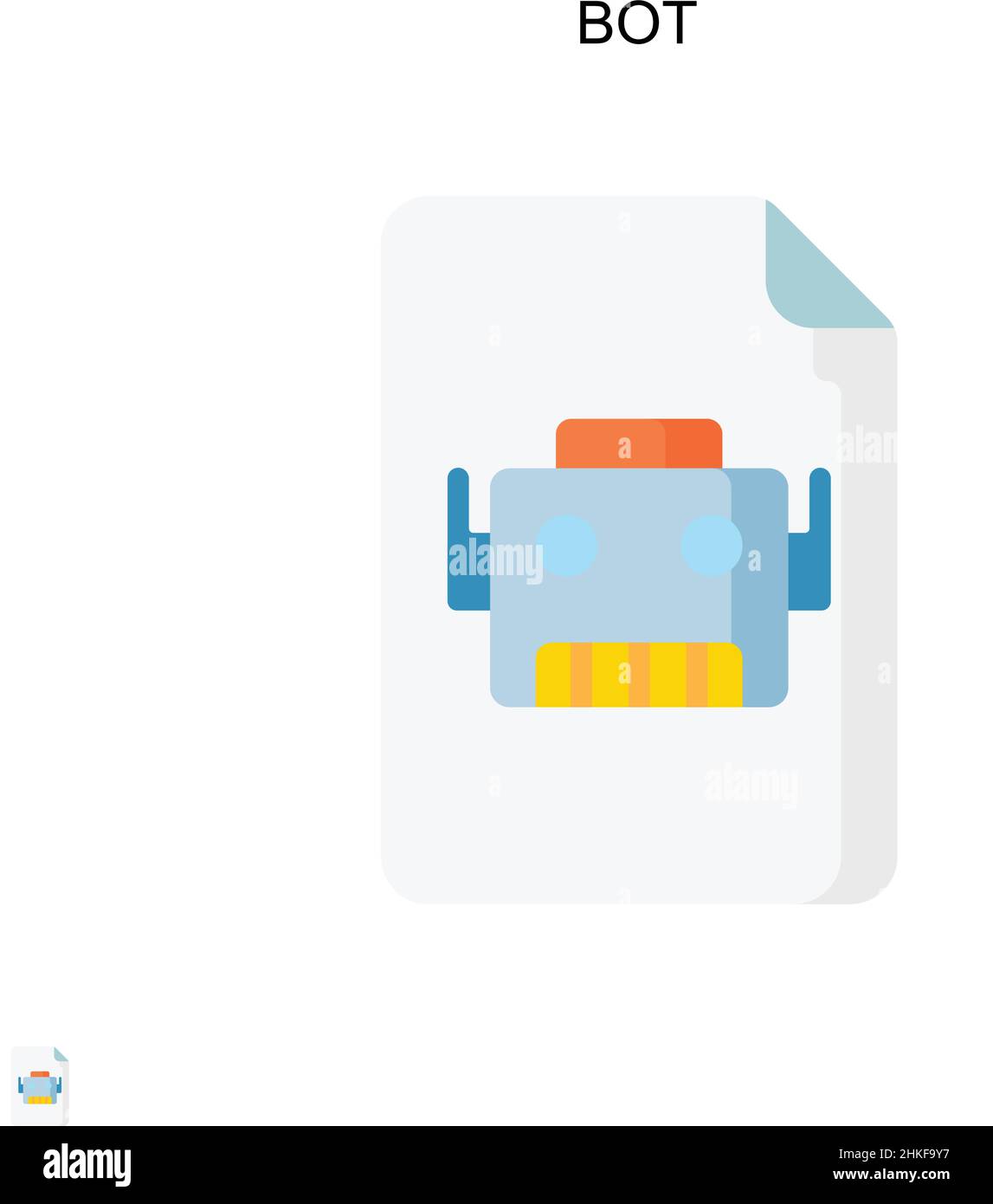 Bot Simple vector icon. Illustration symbol design template for web ...