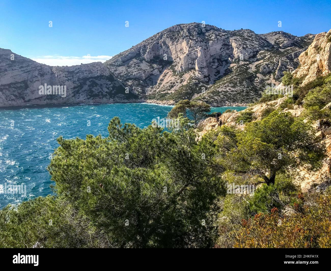 Calanques Seascape And Mountains, Creeks Of Marseille, France Stock 