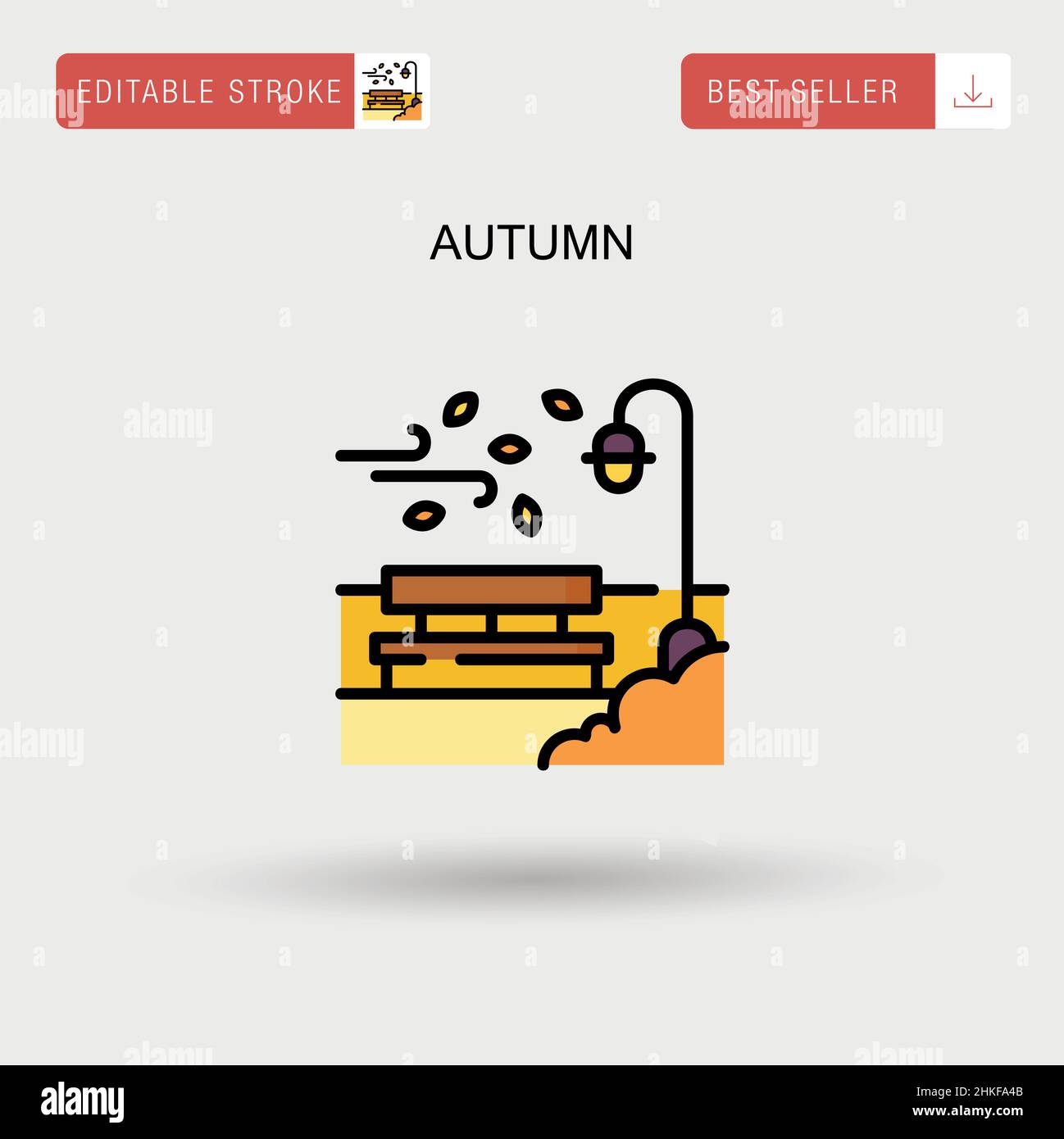 Autumn Simple vector icon. Stock Vector