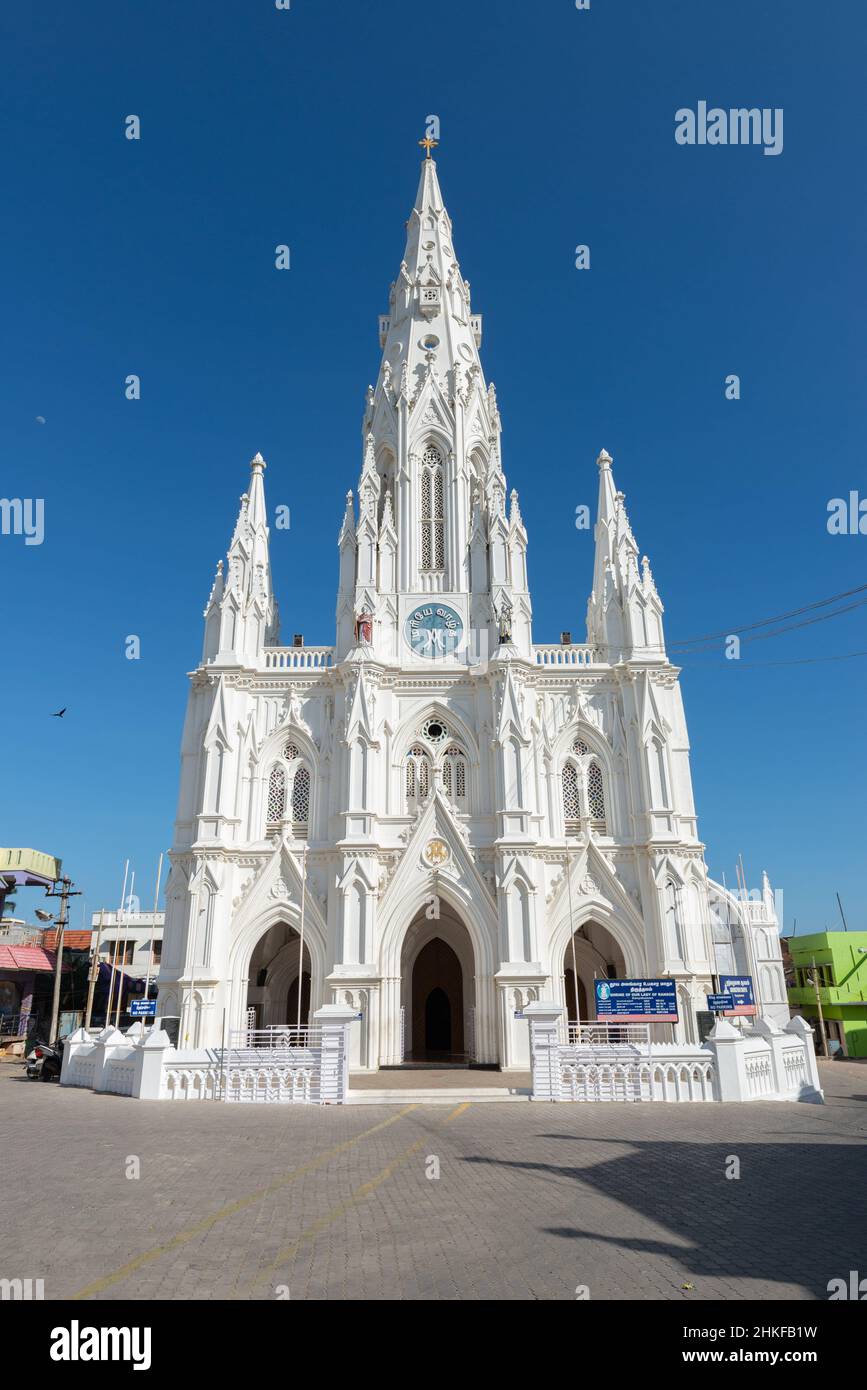 Kanniyakumari, India - January 2022: Our Lady of Ransom, catholic church. Stock Photo