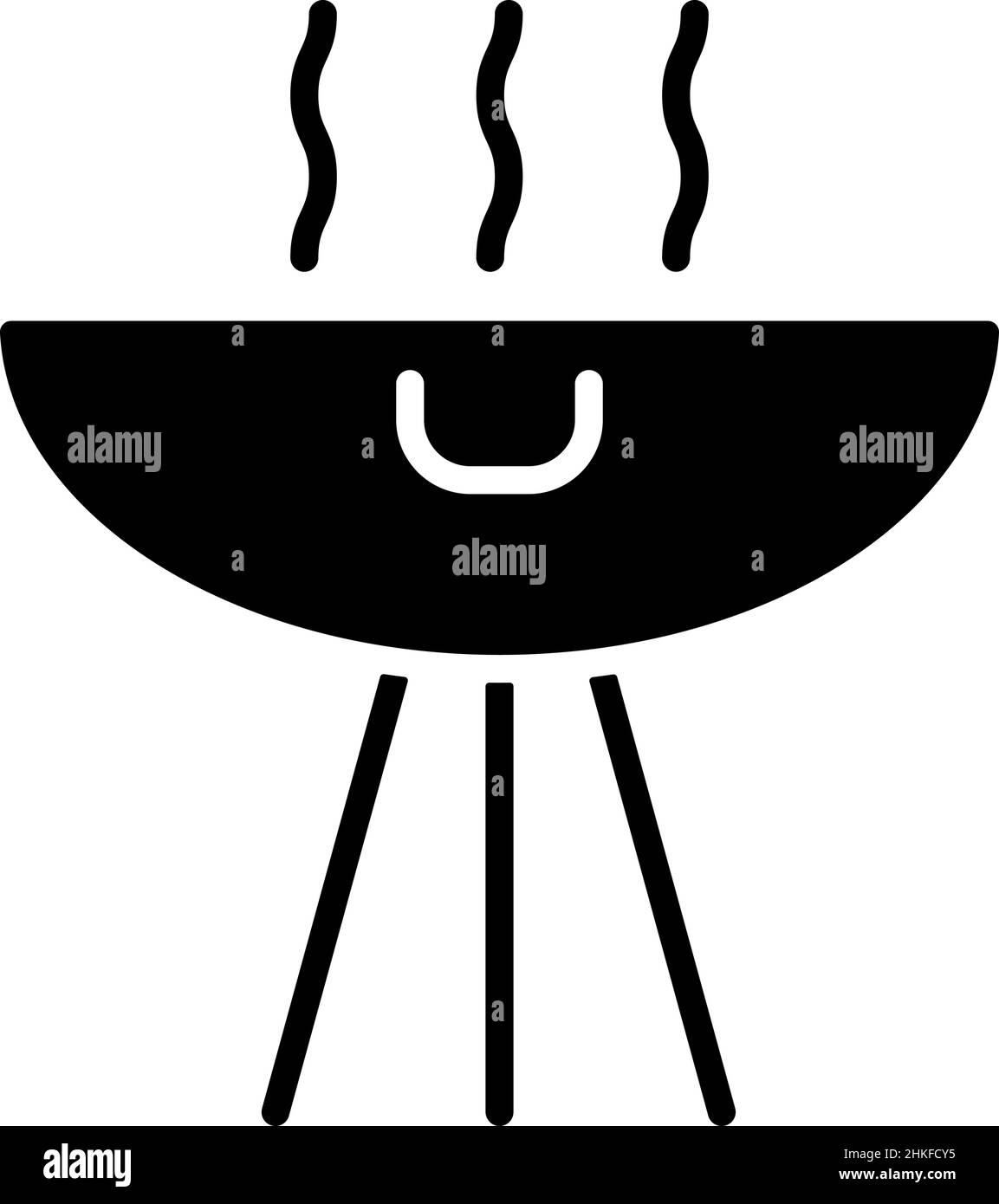 Grilled Barbeque Glyph Icon Food Vector  Stock Vector