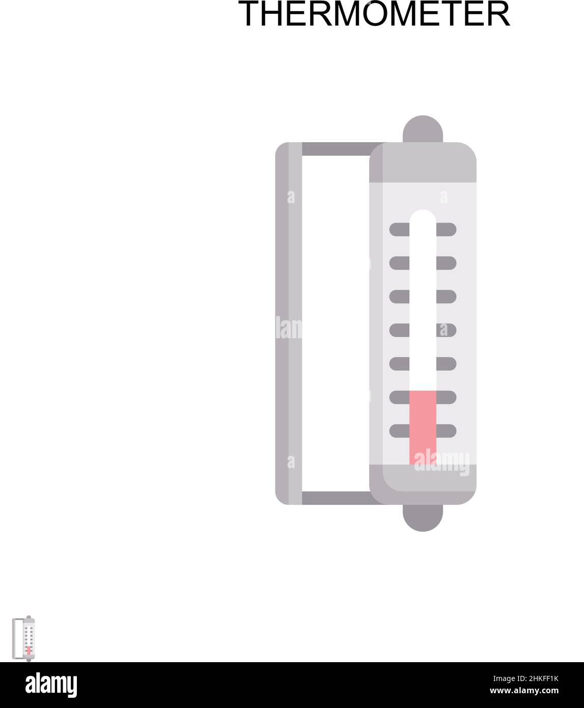 Thermometer Simple vector icon. Illustration symbol design template for ...