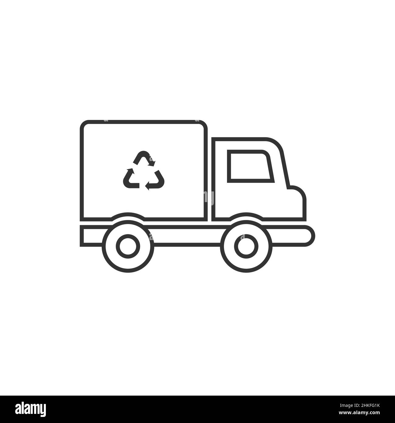 Simple Garbage Truck Drawing