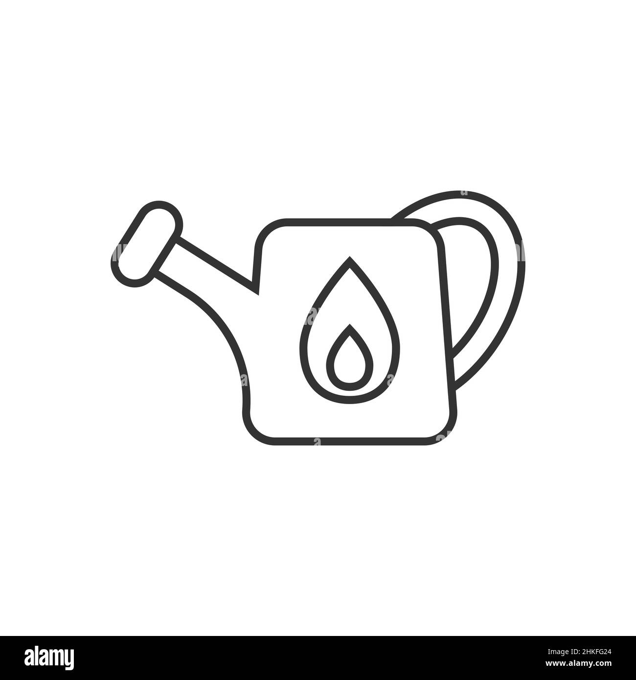 Watering can icon in flat style. Garden tool vector illustration on ...