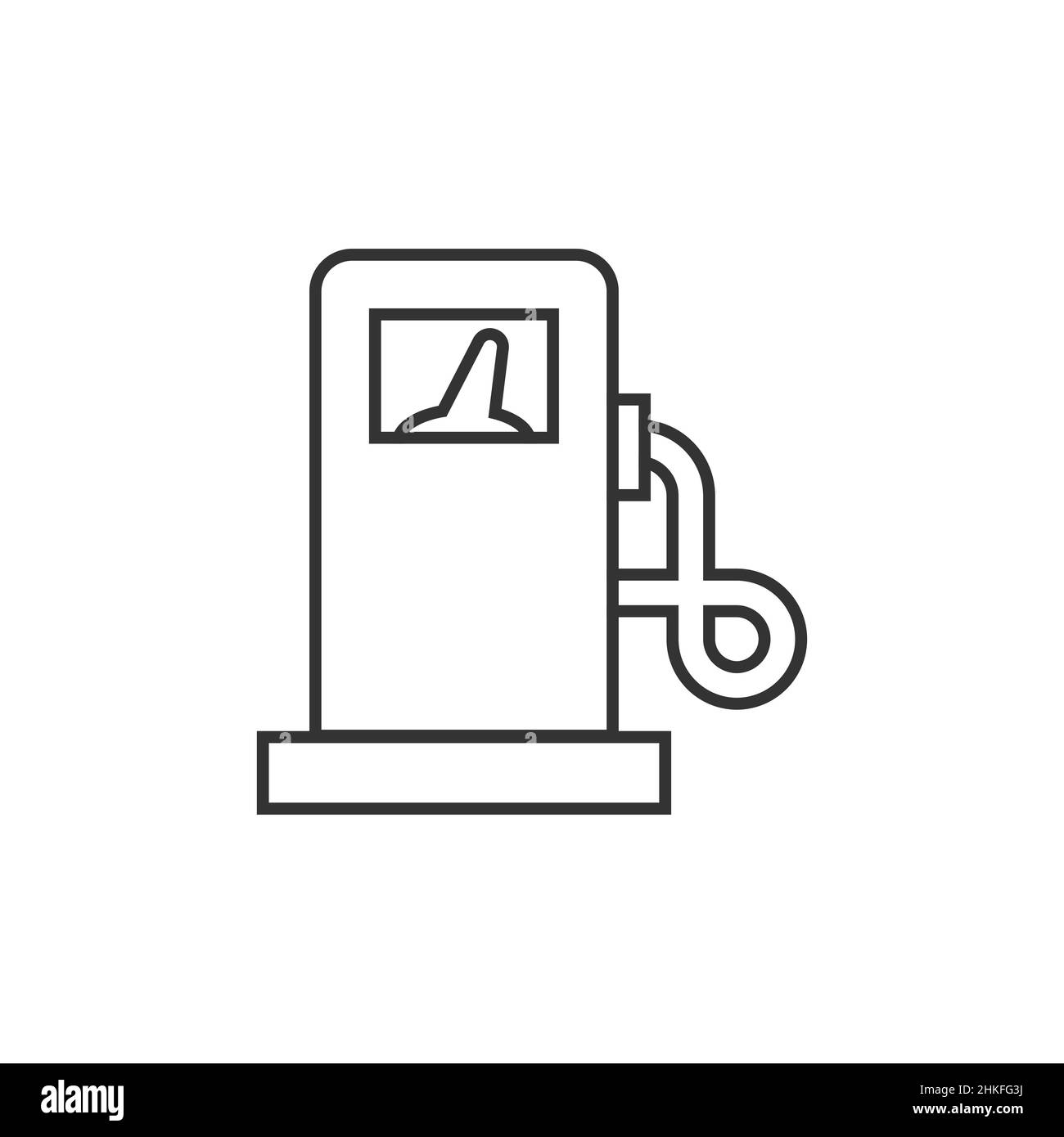 Fuel pump icon in flat style. Gas station sign vector illustration on ...