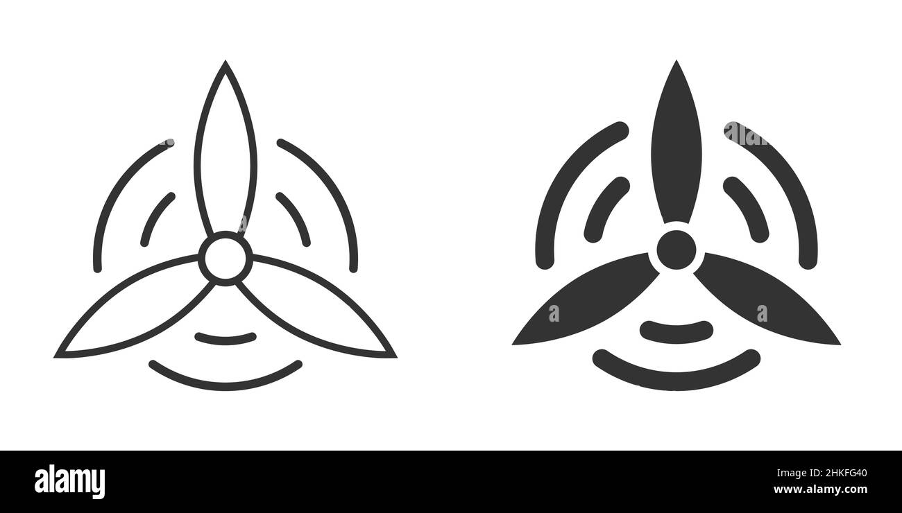 Wind power plant icon in flat style. Turbine vector illustration on ...