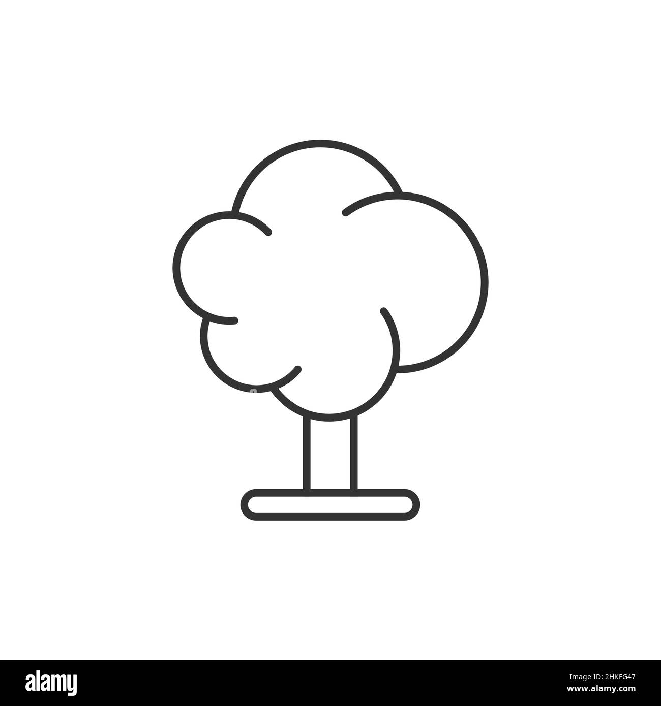 Tree icon in flat style. Forest vector illustration on white isolated ...