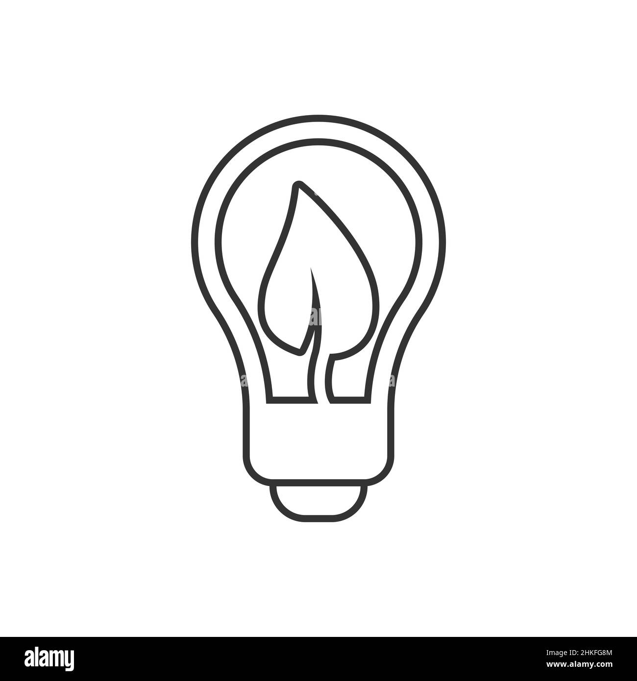 Light bulb icon in flat style. Lightbulb vector illustration on white ...