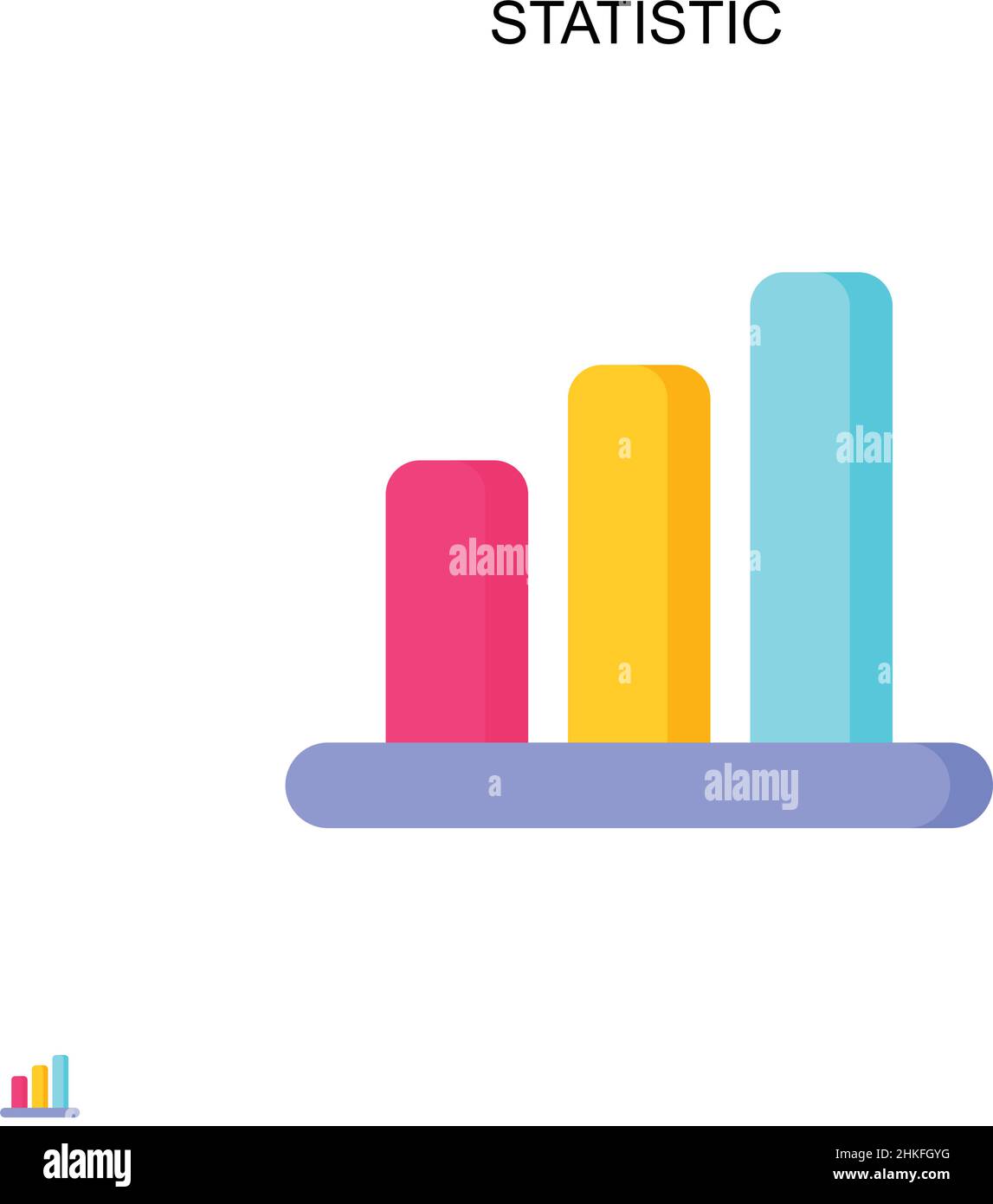 Statistic Simple vector icon. Illustration symbol design template for ...