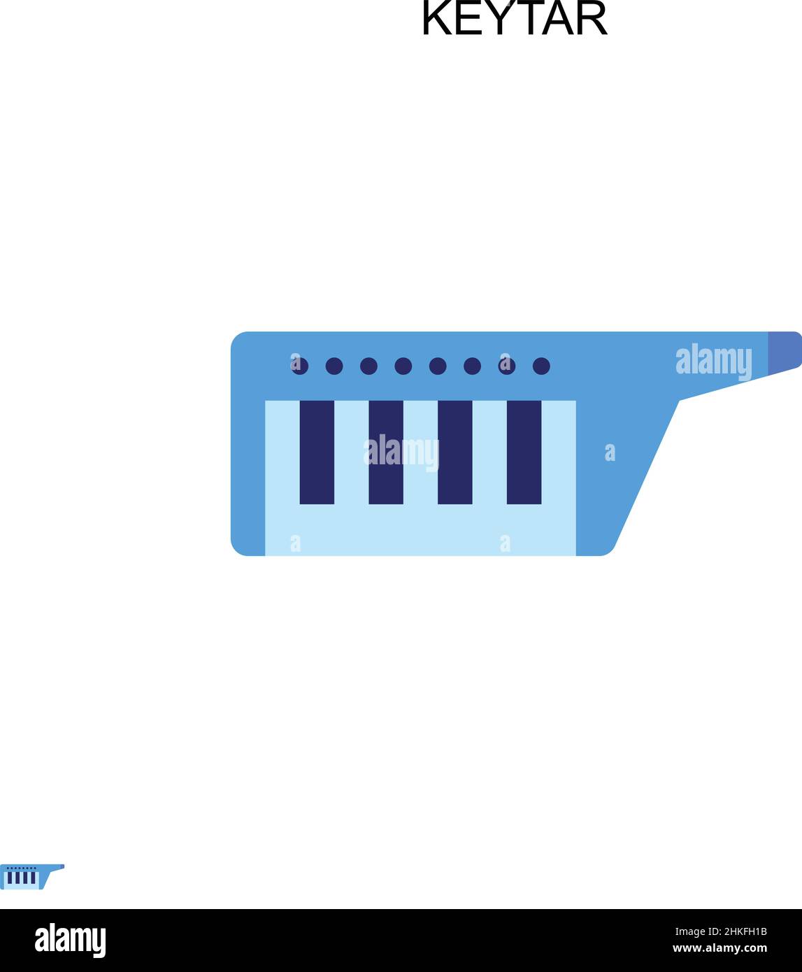 Keytar Simple vector icon. Illustration symbol design template for web mobile UI element. Stock Vector