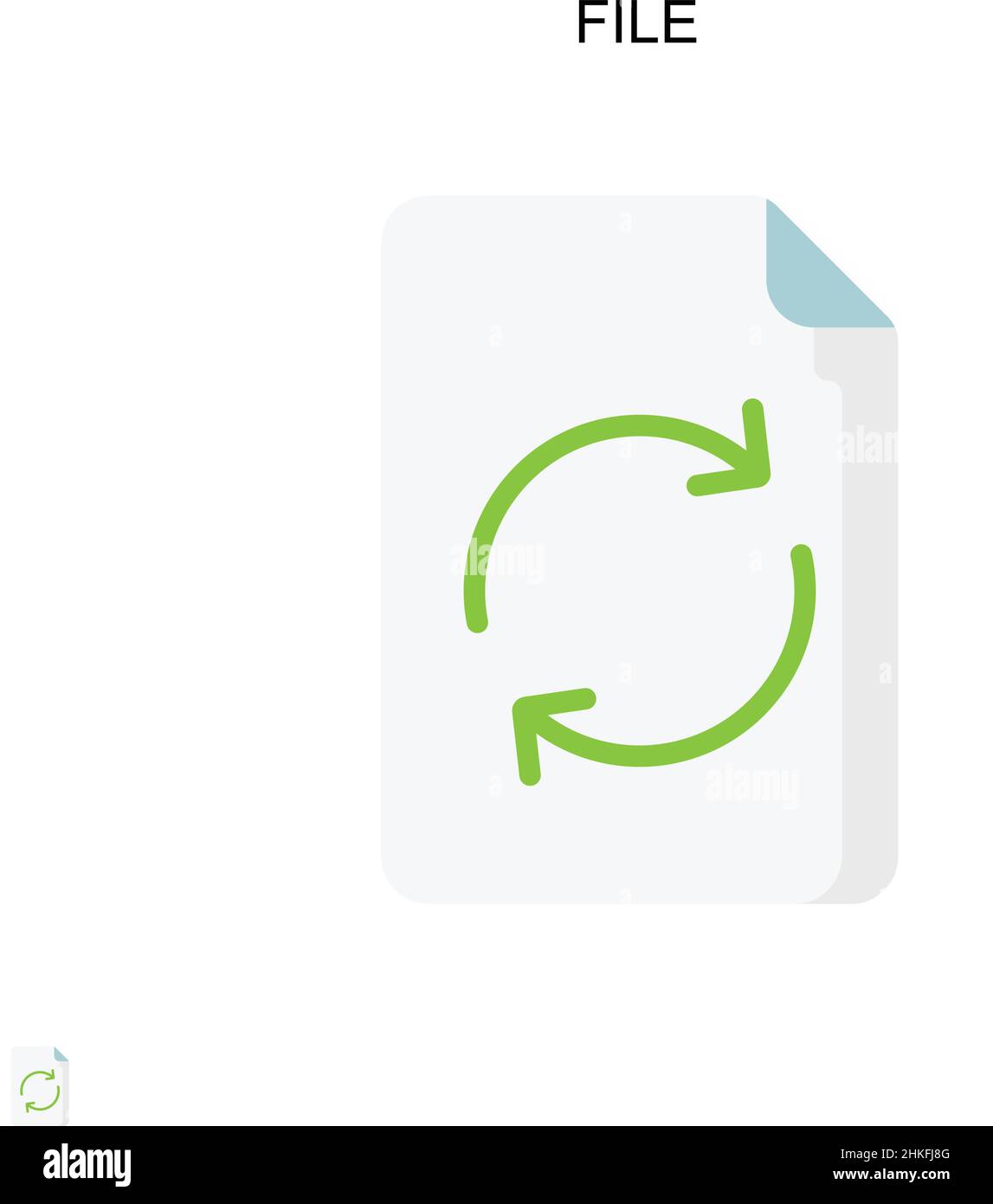 File Simple vector icon. Illustration symbol design template for web mobile UI element. Stock Vector
