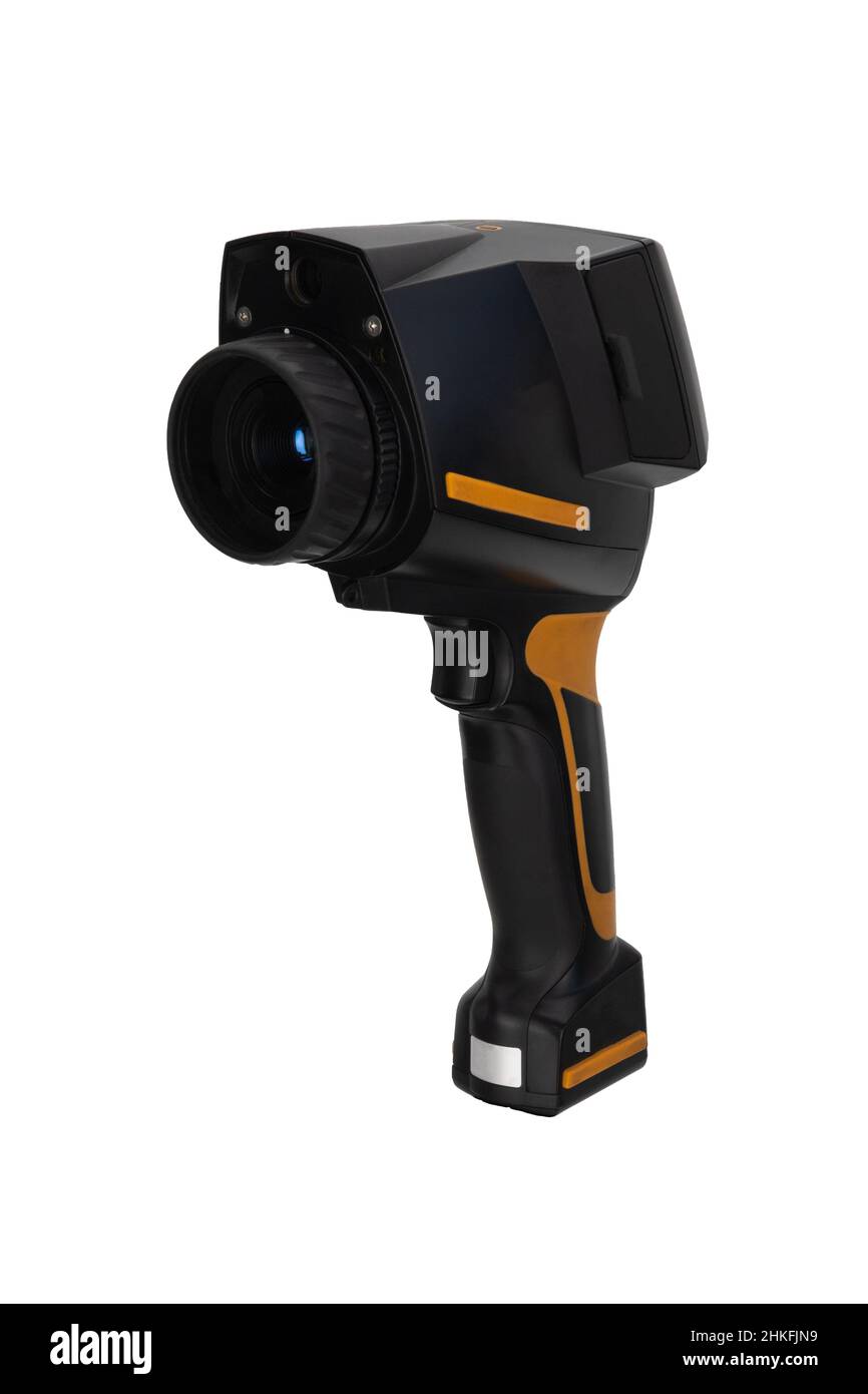 thermal imager, device for monitoring the temperature distribution of the investigated surface. front view.  Stock Photo