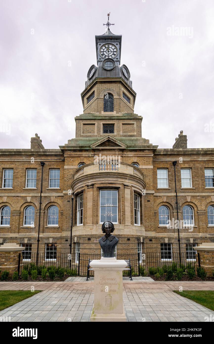 New Florence Nightingale statue by Amy Goodman in front of the former Cambridge Military