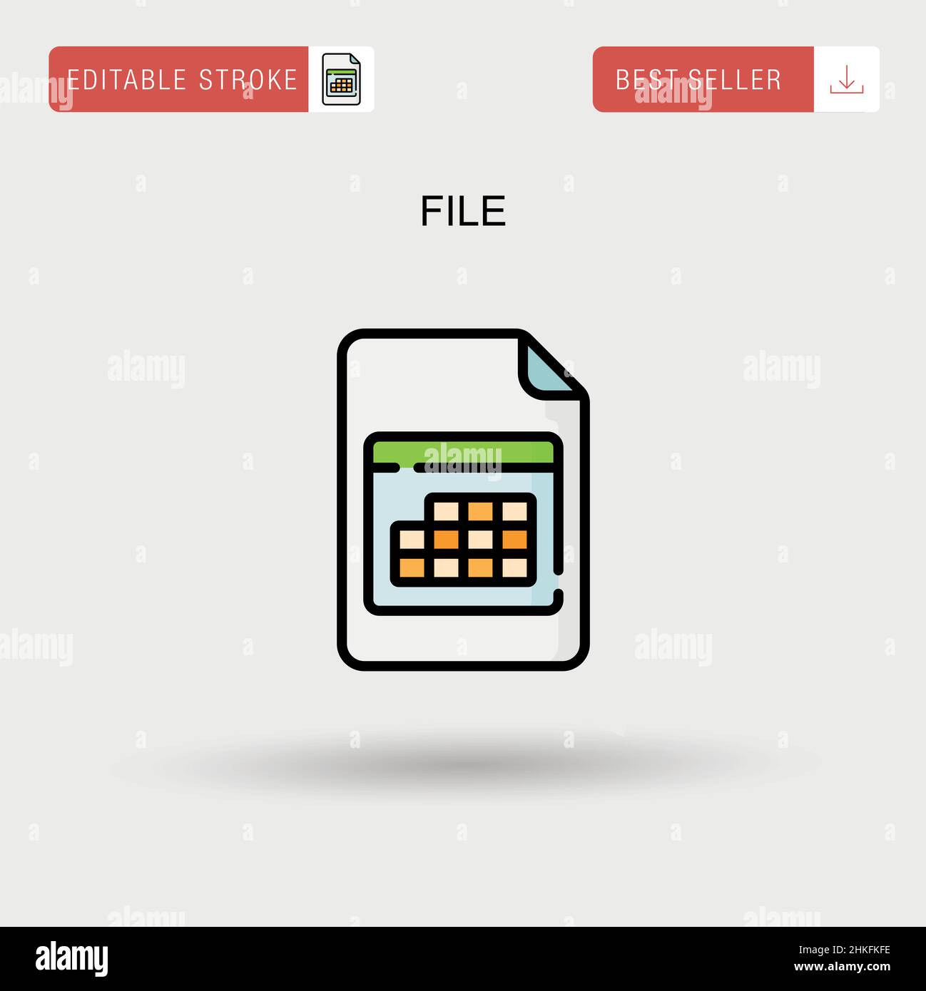 File Simple vector icon Stock Vector Image & Art - Alamy