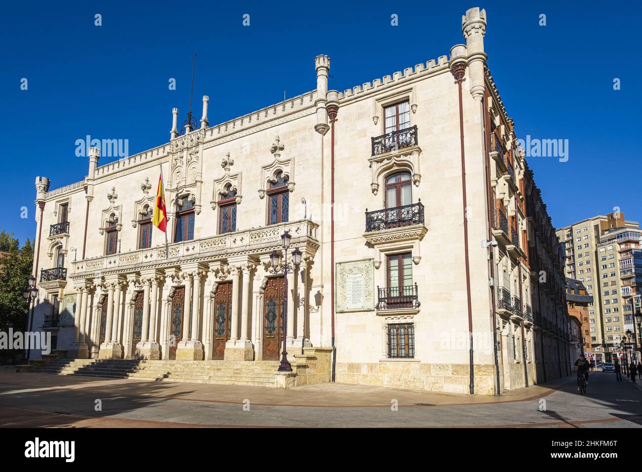Spain, Castile and León, Burgos, stage on the Camino Francés, Spanish route of the pilgrimage to Santiago de Compostela, listed as a UNESCO World Heritage Site, the Palace of the General Captaincy houses the Military Museum Stock Photo