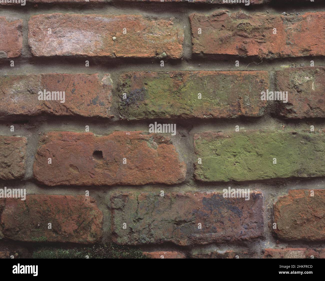 Architecture. Wall. Brickwork. Reclaimed bricks. Stock Photo